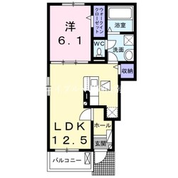 岡山駅 バス54分  北長尾下車：停歩4分 1階の物件間取画像